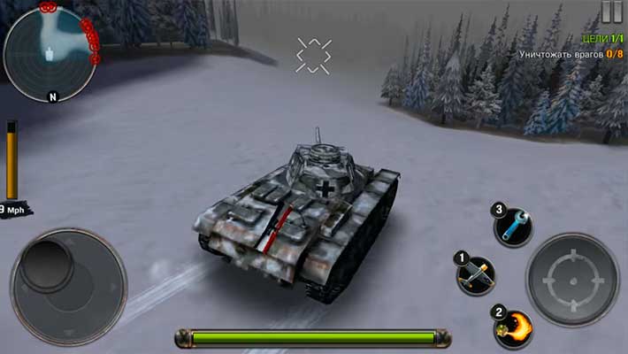 Tanks of Battle: World war 2 - зимняя карта